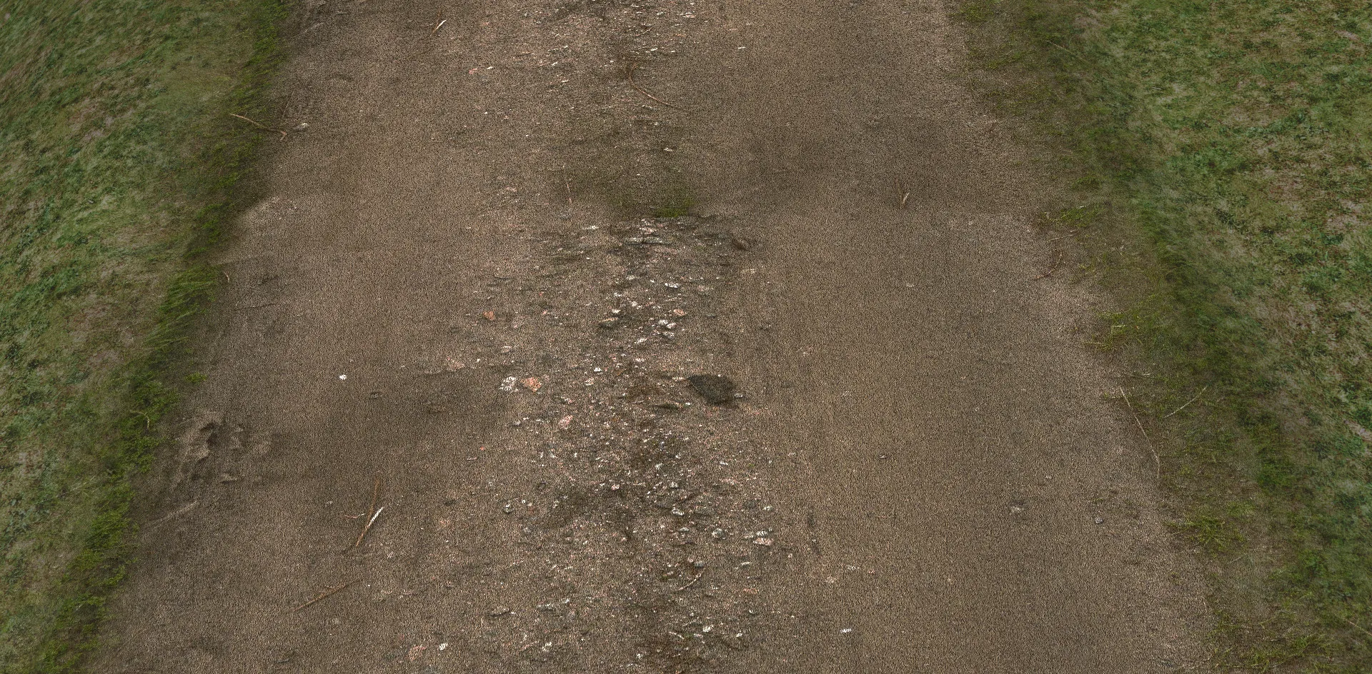 Track materials applied to a road surface